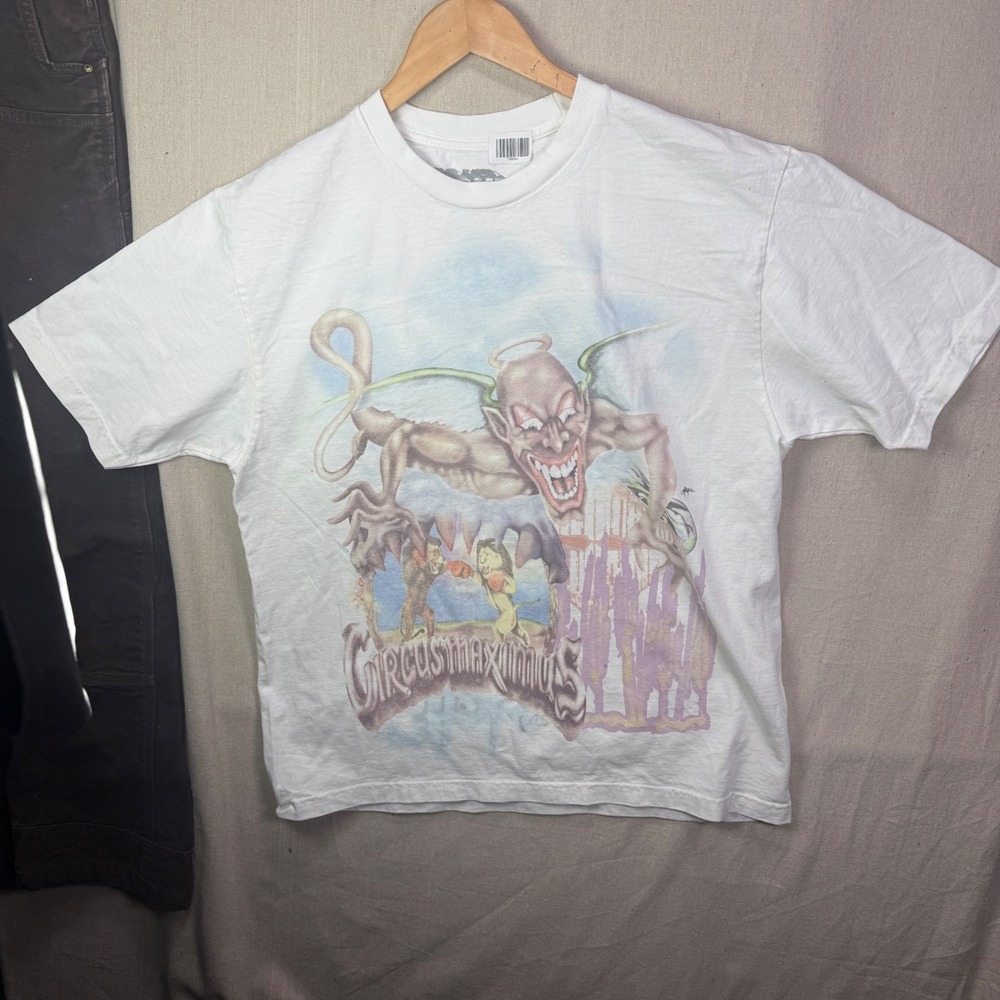 Travis Scott Circus Maximus Tour 2024 Graphic White T-Shirt Mens Large TS002BL